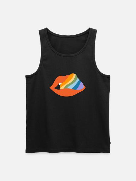Pride Lips - Men's Premium Organic Tank Top - black