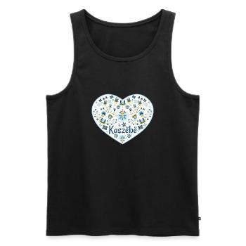 Das Herz von Kaszebe - Männer Premium Bio Tank Top - Schwarz - Vorne - AI Model Male 178 light (178cm)