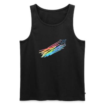 Rainbow Machine - Männer Premium Bio Tank Top - Schwarz - Vorne - AI Model Male 178 light (178cm)