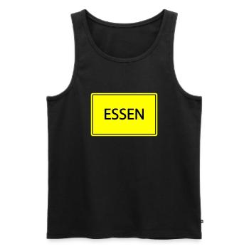ortsschild essen - Männer Premium Bio Tank Top - Schwarz - Vorne - Michal (187cm)