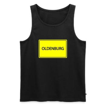 ortsschild oldenburg - Männer Premium Bio Tank Top - Schwarz - Vorne - Michal (187cm)