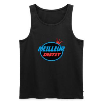 MEILLEUR INSTIT - Débardeur bio Premium Homme - noir - Devant - Michal (187cm)