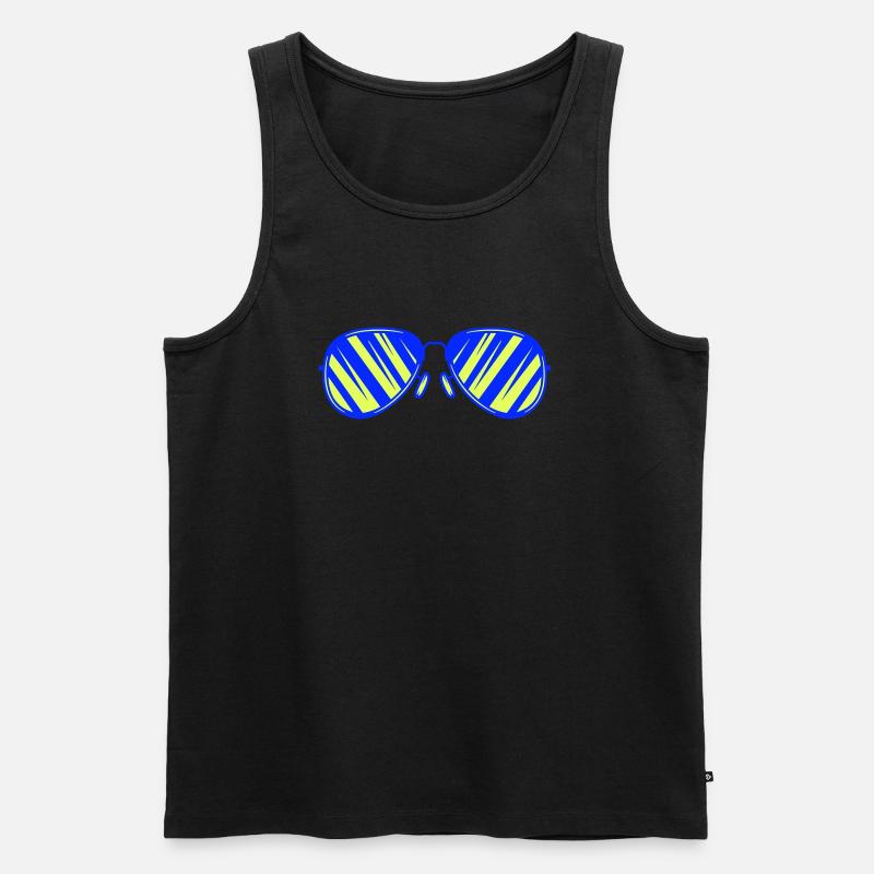 sonnenbrille - Männer Premium Bio Tank Top - Schwarz