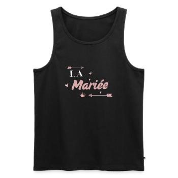 Die Braut Pink Arrow - Männer Premium Bio Tank Top - Schwarz - Vorne - AI Model Male 178 light (178cm)