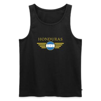 Ich liebe Honduras, Stil Design T-Shirt - Männer Premium Bio Tank Top - Schwarz - Vorne - Michal (187cm)