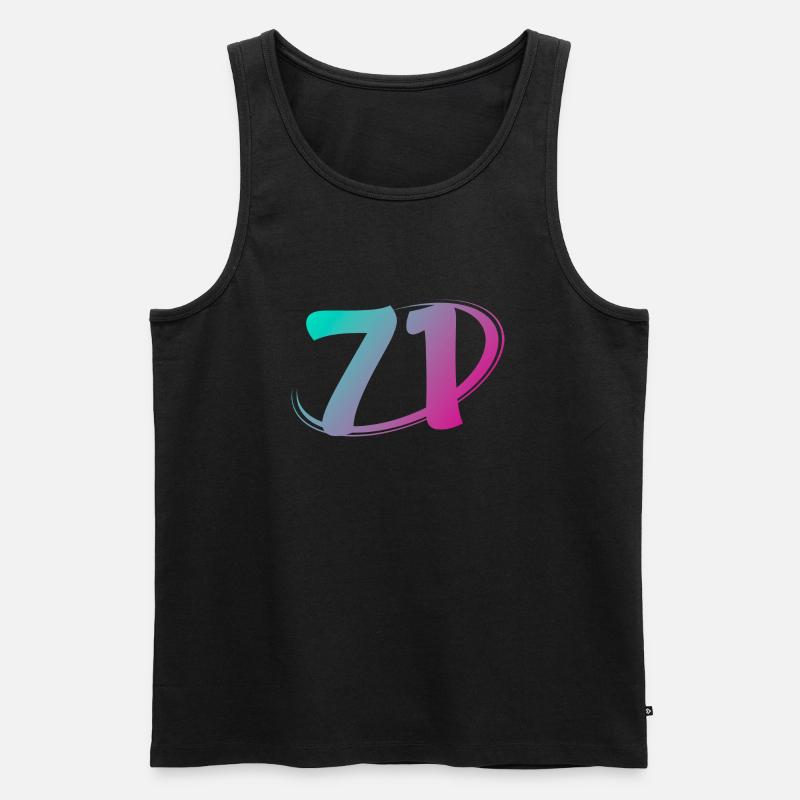 Nummer 71 mehrfarbig - Männer Premium Bio Tank Top - Schwarz