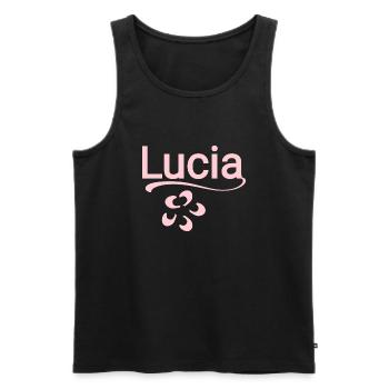 Licia - Männer Premium Bio Tank Top - Schwarz - Vorne - AI Model Male 178 light (178cm)