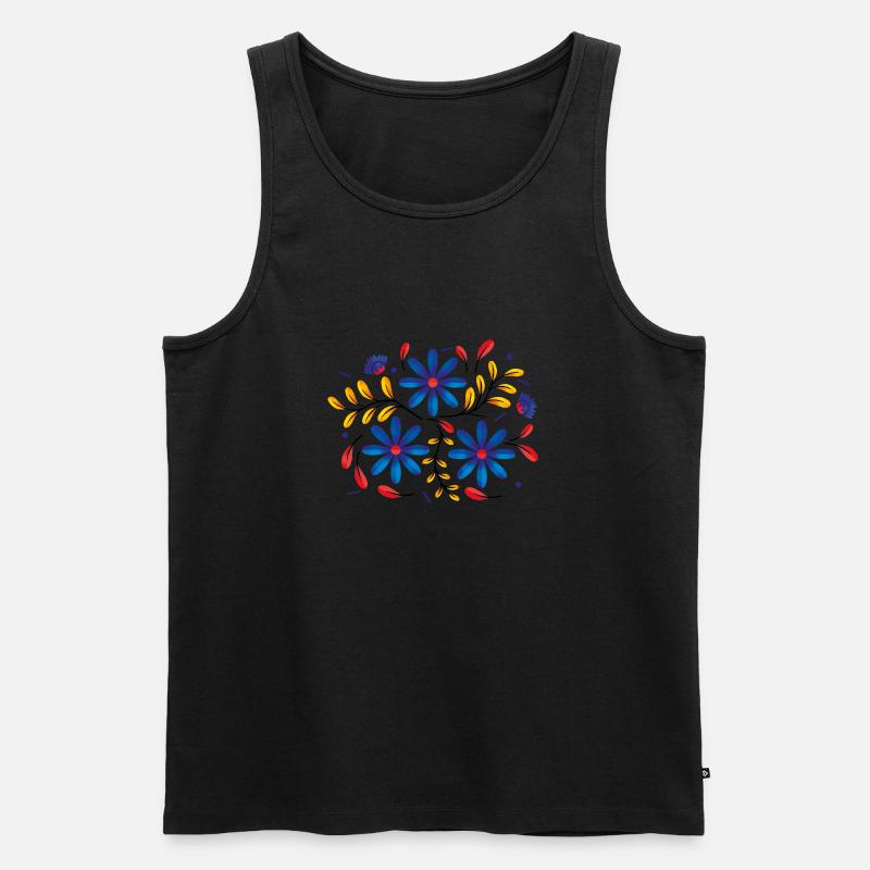FLOWER2 - Männer Premium Bio Tank Top - Schwarz