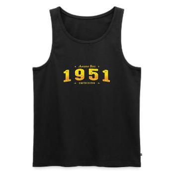 Le meilleur de 1951 - Cadeau en édition limitée pour le 74e anniversaire - Débardeur bio Premium Homme - noir - Devant - Michal (187cm)