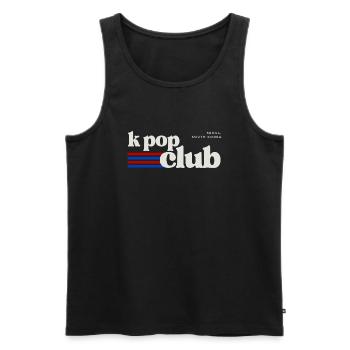 K-Pop Club (Korean Pop) - Men's Premium Organic Tank Top - black - Front - Michal (187cm)