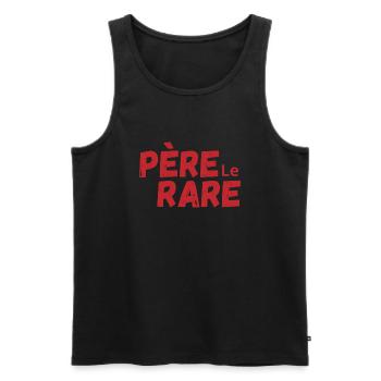 Seltene Perle Papa - Papa Geschenkidee - Männer Premium Bio Tank Top - Schwarz - Vorne - AI Model Male 178 light (178cm)