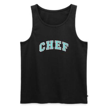 Stolzer Chef Farbwechsel möglich - Männer Premium Bio Tank Top - Schwarz - Vorne - Michal (187cm)