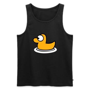 Badeente Quietscheente Wasser Vogel süß niedlich - Männer Premium Bio Tank Top - Schwarz - Vorne - Michal (187cm)