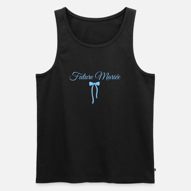 Bride-to-be Blue Bow - Men's Premium Organic Tank Top - black