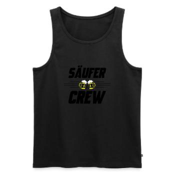 Säufer Crew Bier - Männer Premium Bio Tank Top - Schwarz - Vorne - AI Model Male 178 light (178cm)