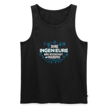 Ingenieur Philosophie - Männer Premium Bio Tank Top - Schwarz - Vorne - Michal (187cm)