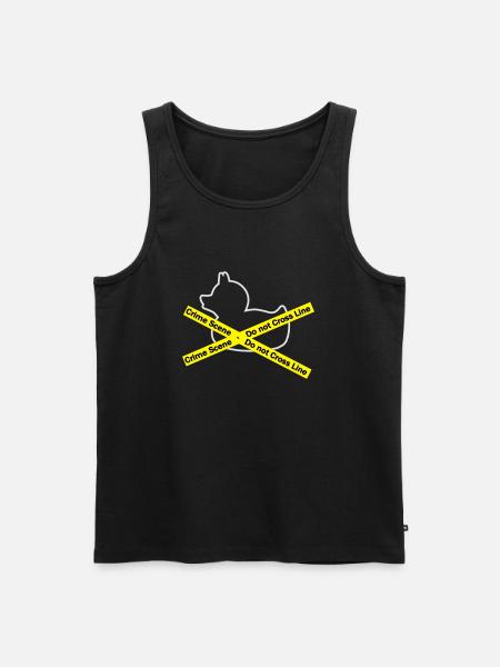 Quietscheentchen Tatort - Polizeiabsperrung - Männer Premium Bio Tank Top - Schwarz