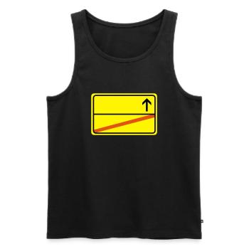 Ortsausgangsschild empty - Men's Premium Organic Tank Top - black - Front - AI Model Male 178 light (178cm)