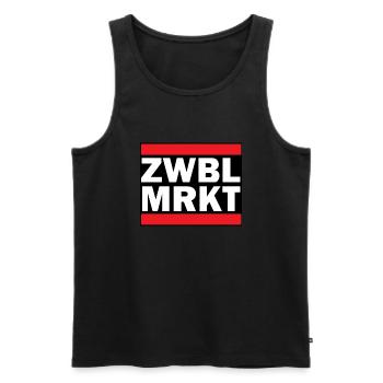 Zwiebelmarkt - Männer Premium Bio Tank Top - Schwarz - Vorne - Michal (187cm)