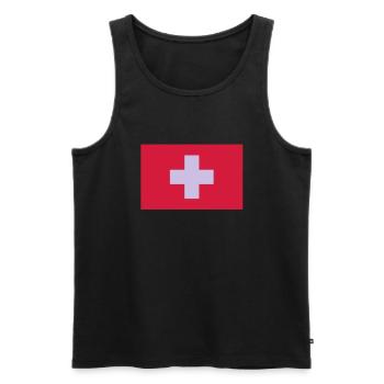 dr_suisse - Männer Premium Bio Tank Top - Schwarz - Vorne - Michal (187cm)