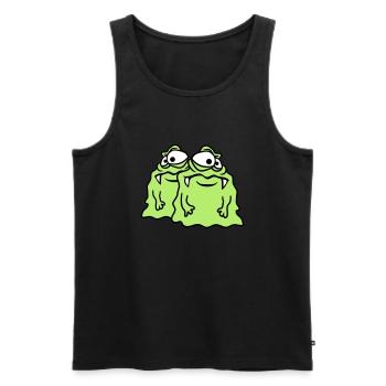 team 2 freunde paar glibber schleim ekelig schleim - Männer Premium Bio Tank Top - Schwarz - Vorne - AI Model Male 178 light (178cm)