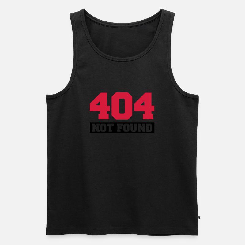 404_not_found_t2 - Männer Premium Bio Tank Top - Schwarz
