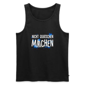 Nicht quatschen – Machen - Männer Premium Bio Tank Top - Schwarz - Vorne - AI Model Male 178 light (178cm)