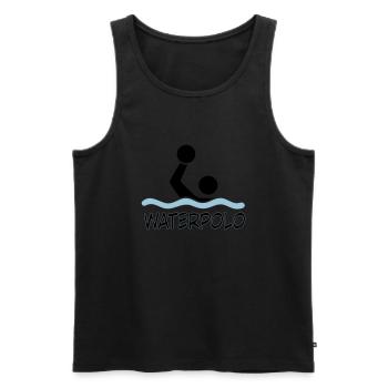 waterpolo4 - Men's Premium Organic Tank Top - black - Front - AI Model Male 178 light (178cm)