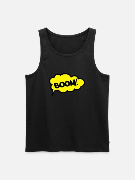 boom2 - Men's Premium Organic Tank Top - black