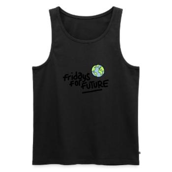 Fridays for Future - Männer Premium Bio Tank Top - Schwarz - Vorne - Michal (187cm)