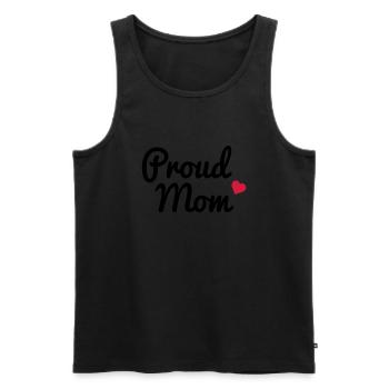 Proud Mom - Männer Premium Bio Tank Top - Schwarz - Vorne - Michal (187cm)