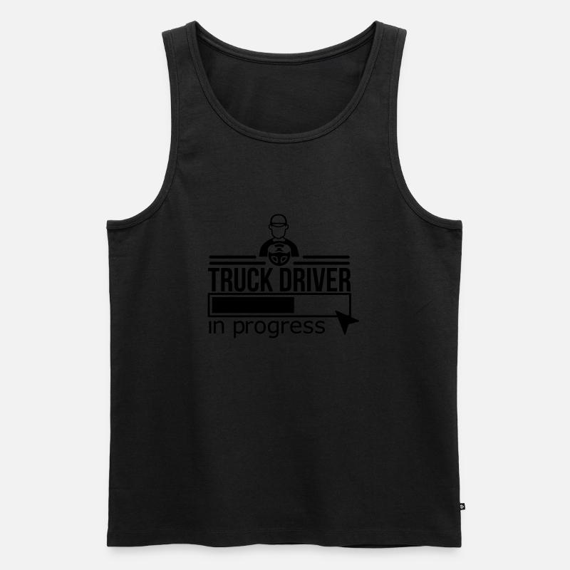 trucker - Männer Premium Bio Tank Top - Schwarz