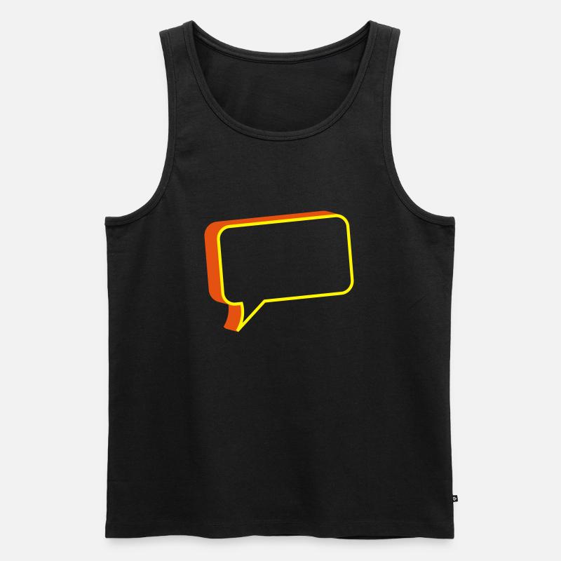 sprechblase 3d design - Männer Premium Bio Tank Top - Schwarz
