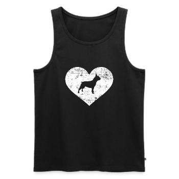 Français Bouledogue - Débardeur bio Premium Homme - noir - Devant - Michal (187cm)