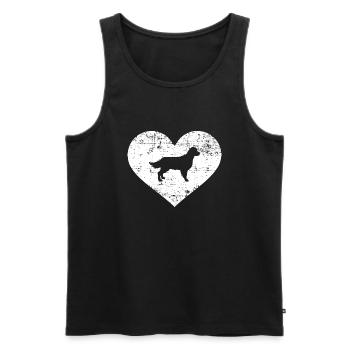 Golden Retriever - Débardeur bio Premium Homme - noir - Devant - Michal (187cm)