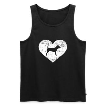 Beagle - Männer Premium Bio Tank Top - Schwarz - Vorne - Michal (187cm)