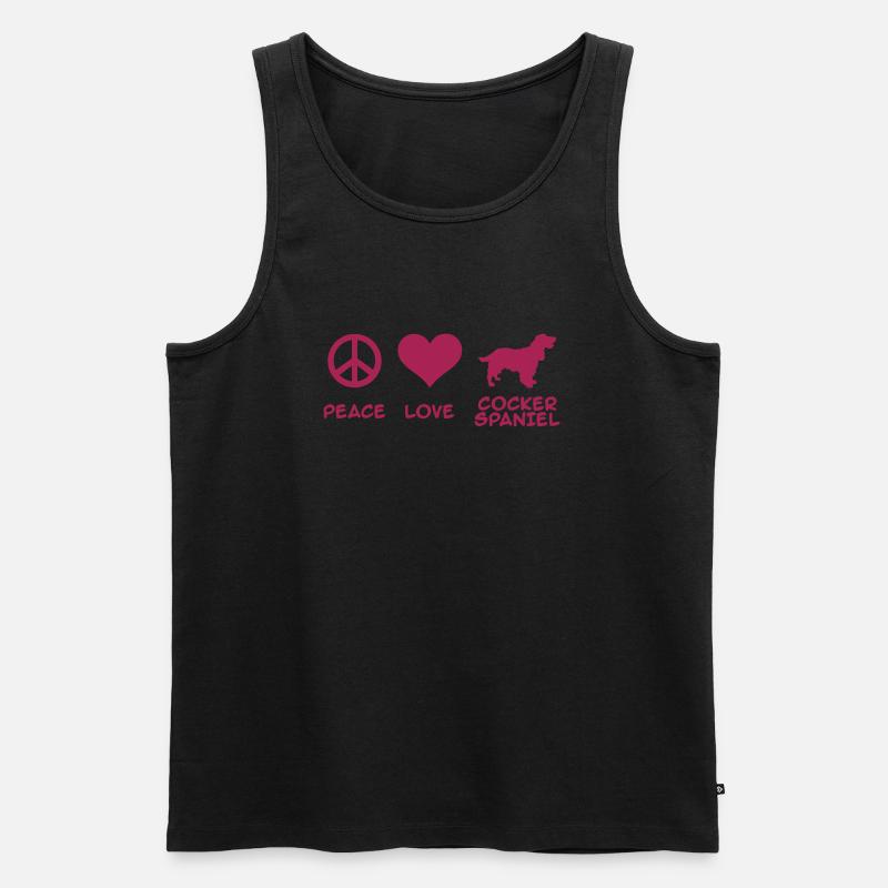 Cocker Spaniel - Männer Premium Bio Tank Top - Schwarz