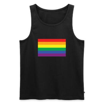 Regenbogen - Männer Premium Bio Tank Top - Schwarz - Vorne - Michal (187cm)
