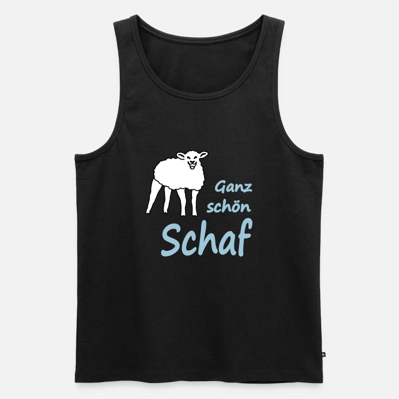 Ganz schön Schaf - Männer Premium Bio Tank Top - Schwarz