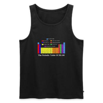 Periodic Table of Islam Muslim Eid Gift - Men's Premium Organic Tank Top - black - Front - AI Model Male 178 light (178cm)