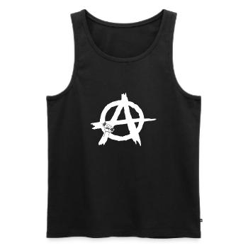 anarchie - Débardeur bio Premium Homme - noir - Devant - AI Model Male 178 light (178cm)