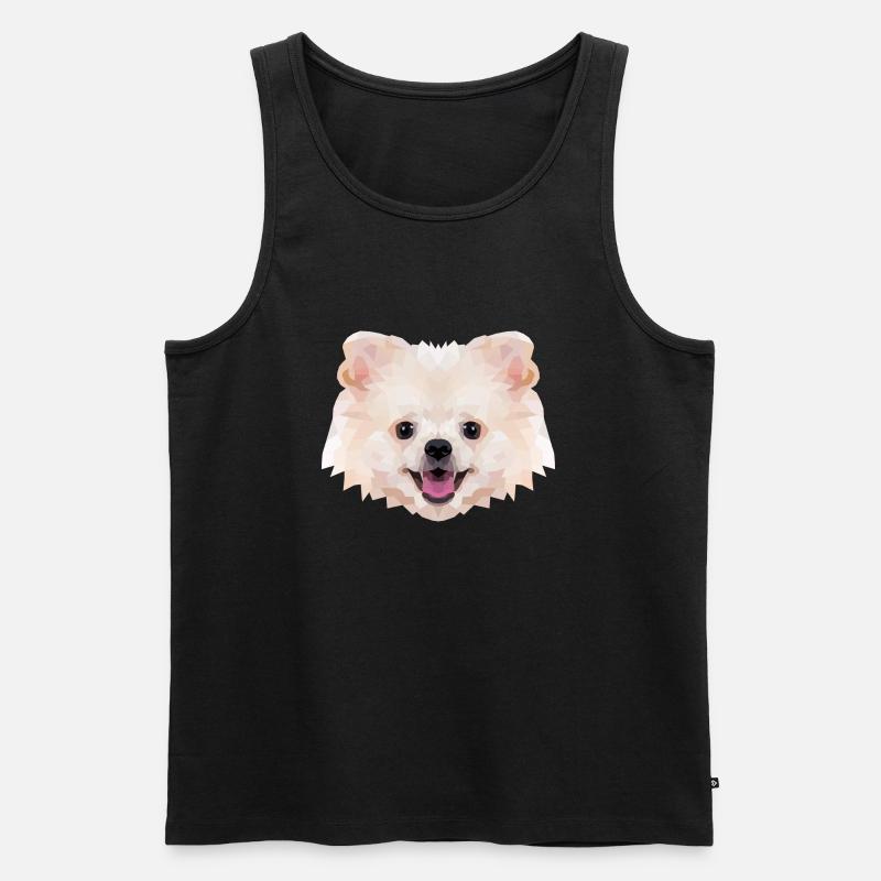 Polyart Dwarf Spitz - Men's Premium Organic Tank Top - black