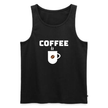coffee bean brew cup - Men's Premium Organic Tank Top - black - Front - Michal (187cm)