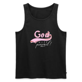 Gott wird siegen - Männer Premium Bio Tank Top - Schwarz - Vorne - Michal (187cm)