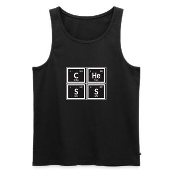 | d’échecs Tableau périodique des éléments - Débardeur bio Premium Homme - noir - Devant - AI Model Male 178 light (178cm)