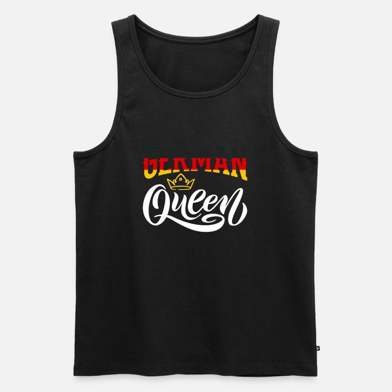 German Queen Germany German Flag - Männer Premium Bio Tank Top - Schwarz