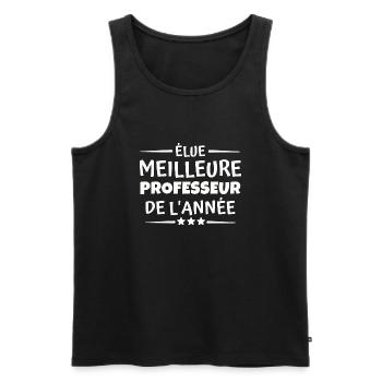 élue meilleure professeur / femme professeur - Débardeur bio Premium Homme - noir - Devant - Michal (187cm)