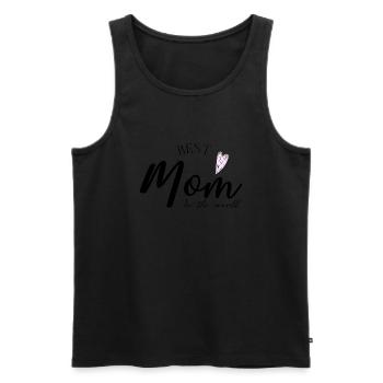 Best mom in the world meilleure maman du monde - Débardeur bio Premium Homme - noir - Devant - Michal (187cm)