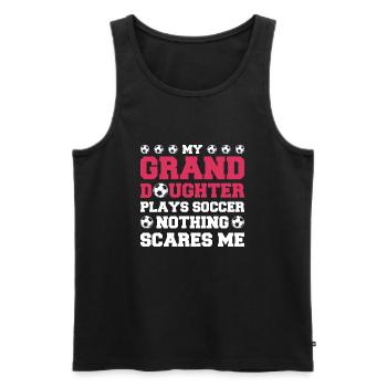 Fußball Oma Enkelin Fußball Oma Sport Geschenk - Männer Premium Bio Tank Top - Schwarz - Vorne - Michal (187cm)