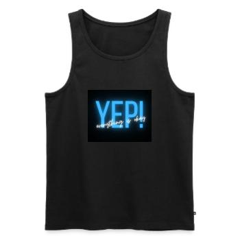 Yep! Everything is okay. - Männer Premium Bio Tank Top - Schwarz - Vorne - Michal (187cm)